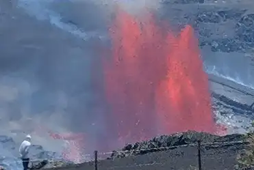 Volcano in action