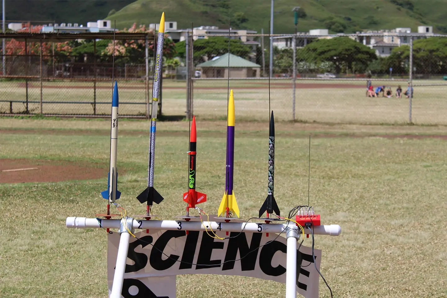 Model rockets ready to launch